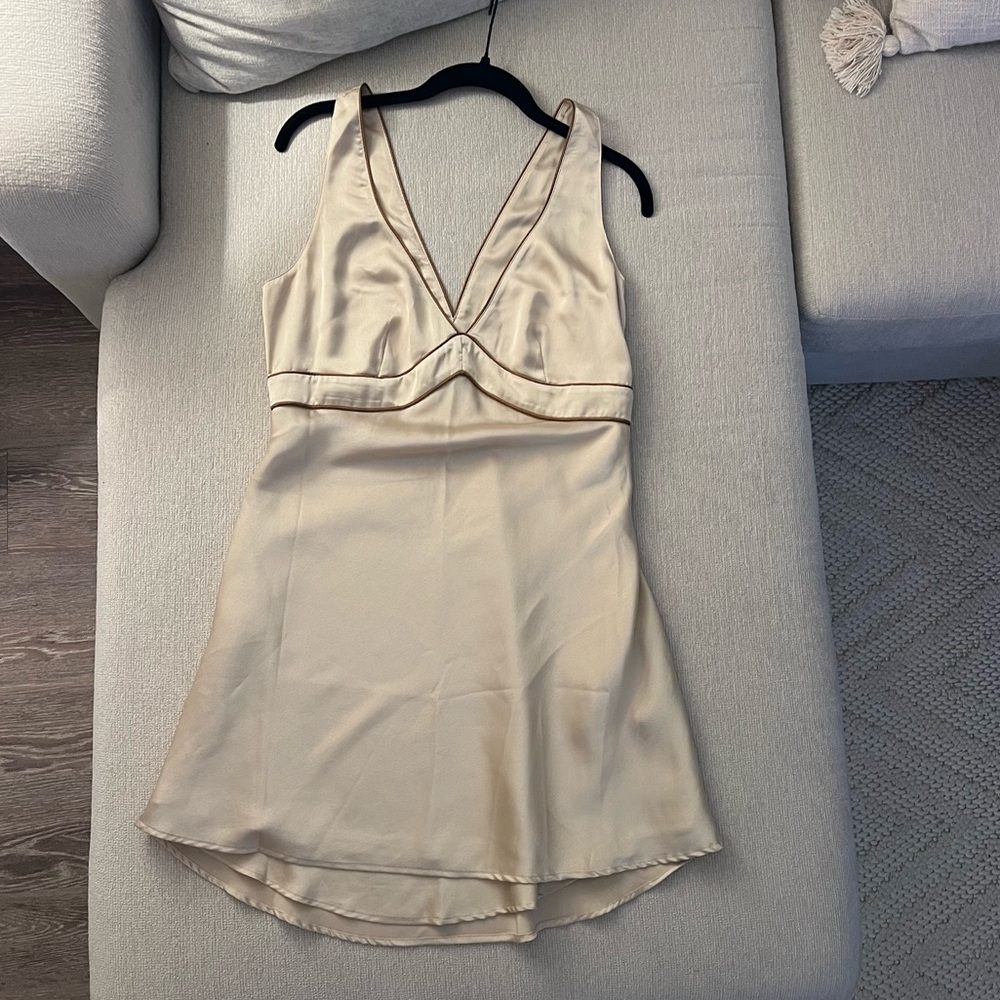 Abercrombie & Fitch Cream Sleeveless Mini Dress